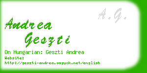 andrea geszti business card